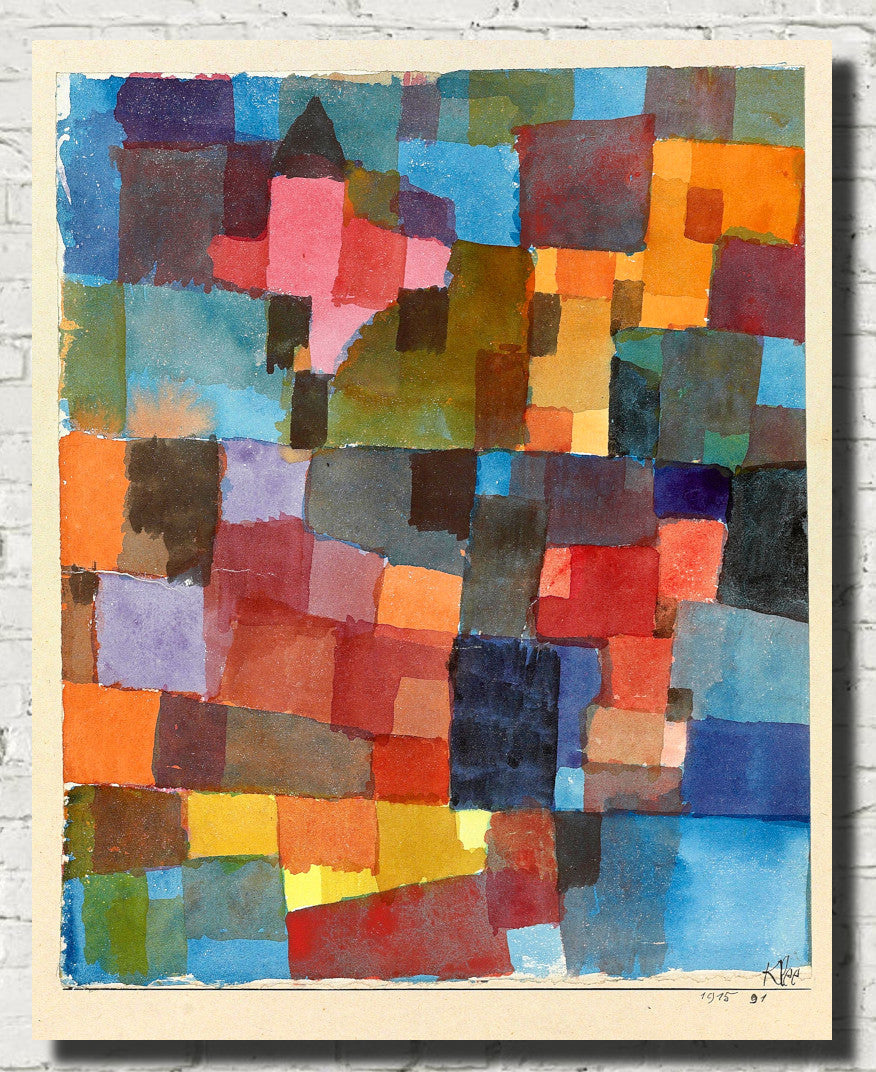 Paul Klee Fine Art Print, Room Architectures