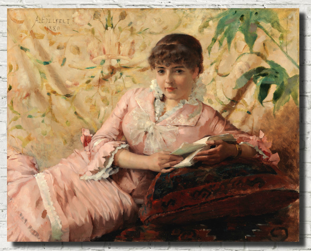 Albert Edefelt Fine Art print, Reading Parisienne