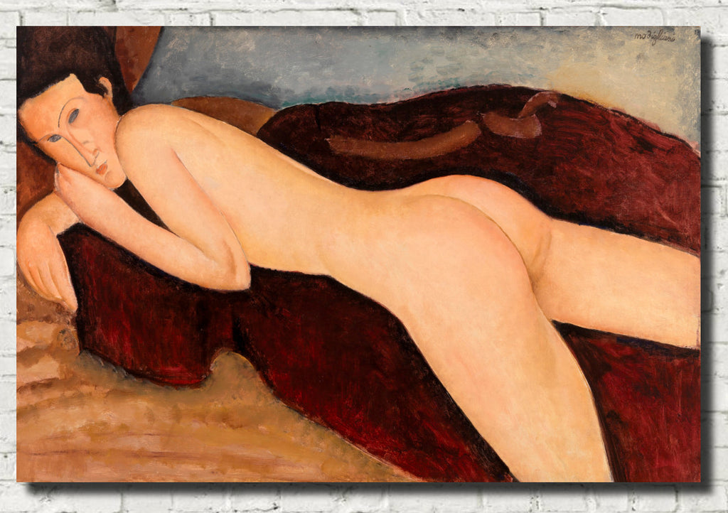 Amedeo Modigliani Fine Art Print :  Reclining Nude, Rear