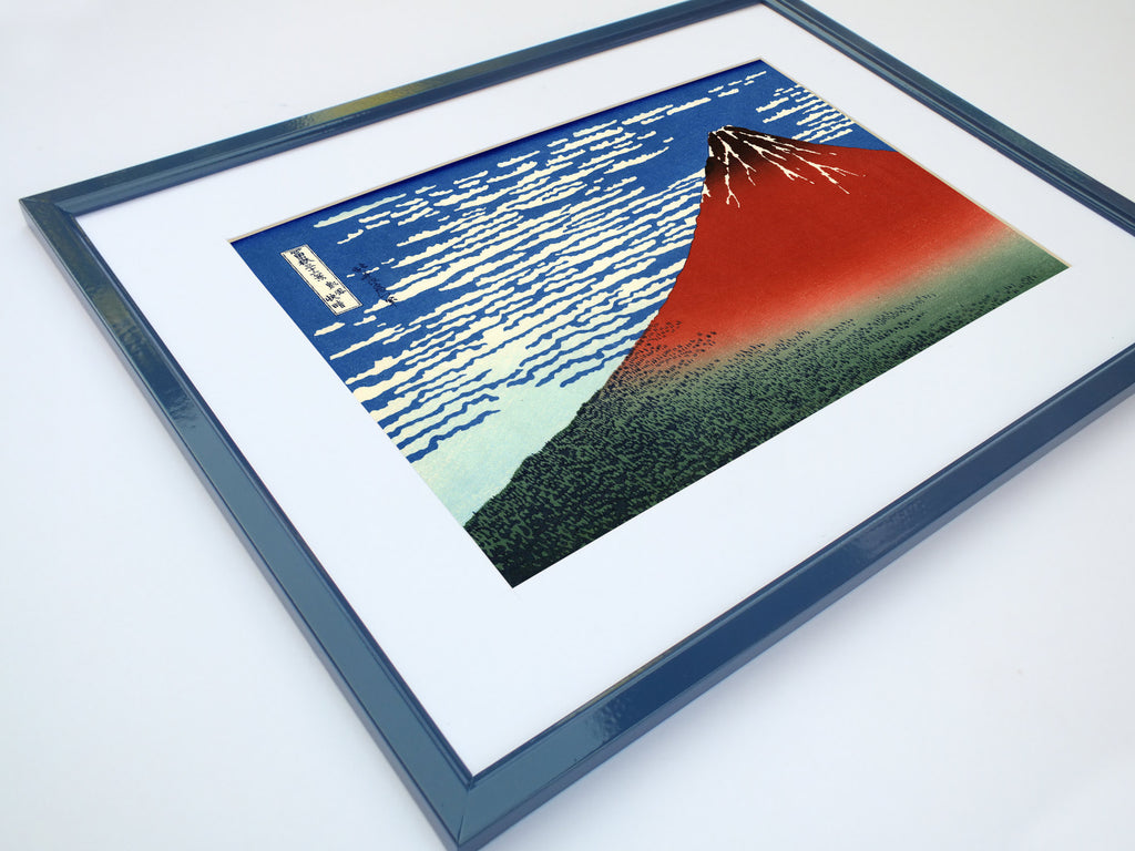 36 Views of Mount Fuji, Red Fuji, Southern Wind Clear Morning, Katsushika Hokusai, Japanese Print