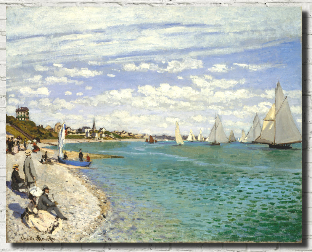 Claude Monet Fine Art Print, Regatta at Sainte-Adresse