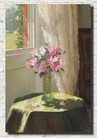 Rhododendrons by a window, Jessica Hayllar Fine Art Print