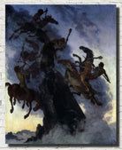 Riders in the Mist, Albert Welti Fine Art Print