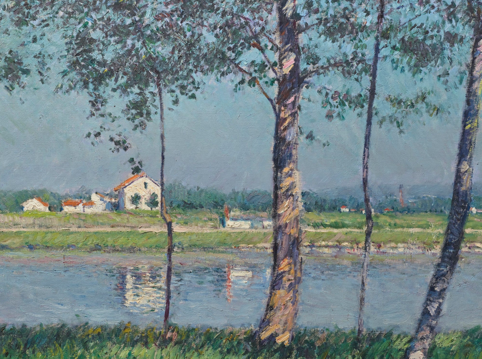 Gustave Caillebotte Fine Art Print : Bank of the Seine at Petit-Gennevilliers