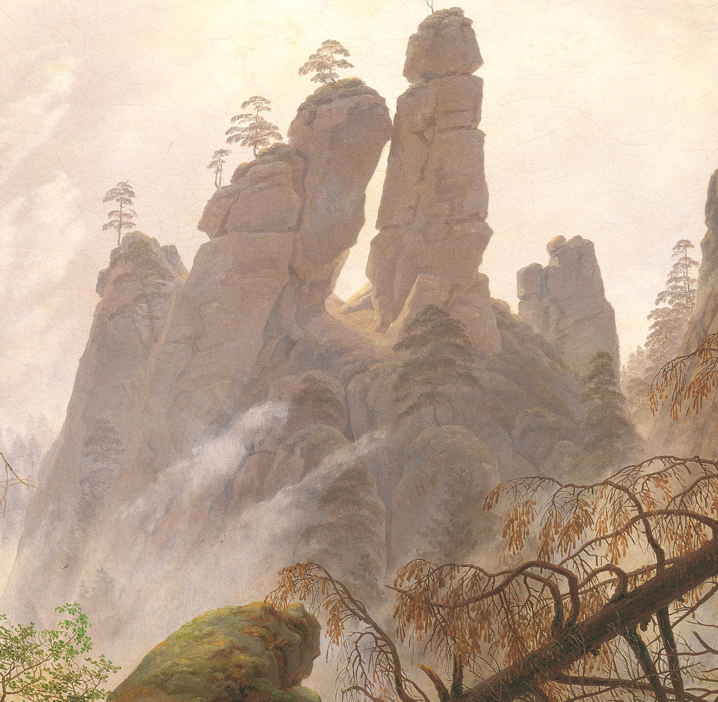 Rocky landscape Elbe Mountains, Casper David Friedrich Fine Art Print