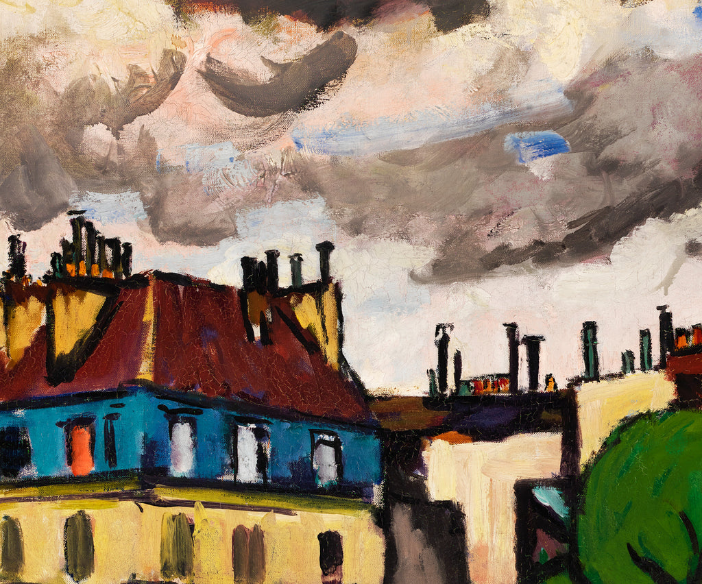 Henry Lyman Saÿen Fine Art Print : Rooftops and Clouds, Paris