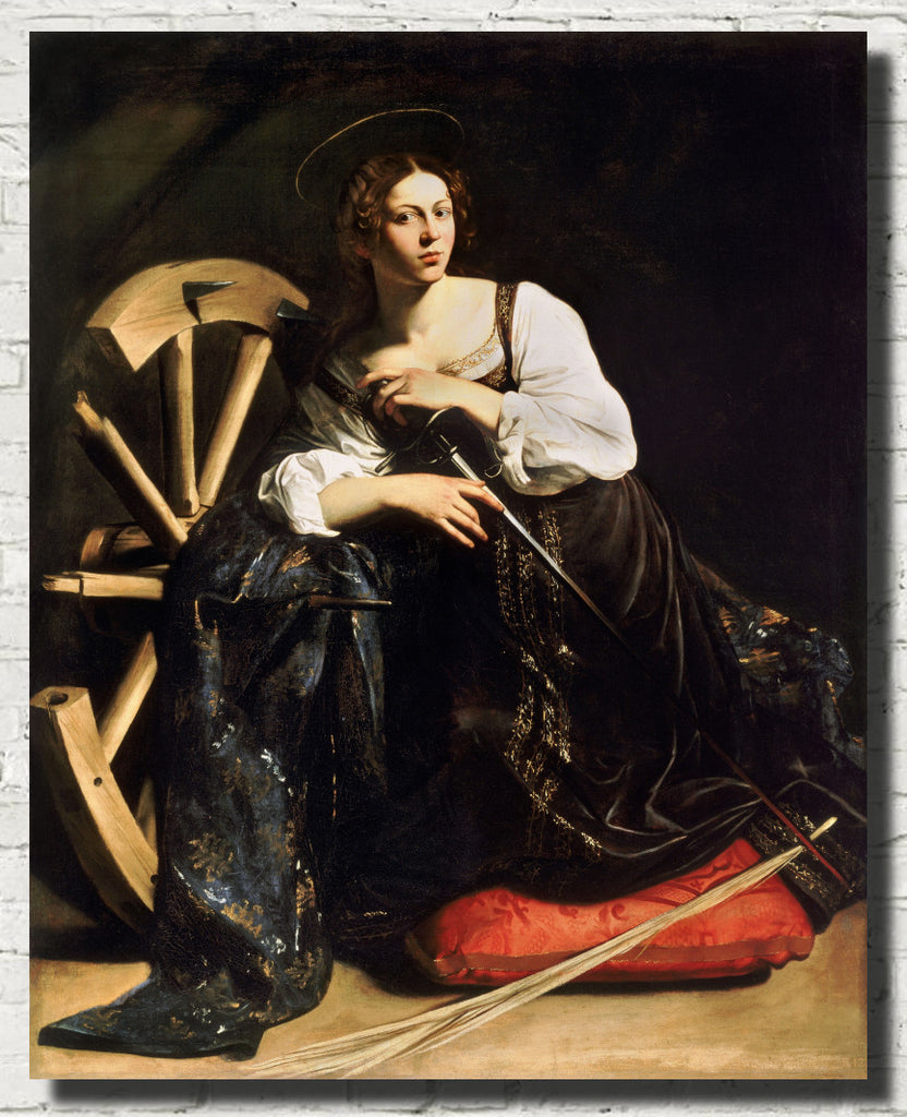 Caravaggio Baroque Fine Art Print, Saint Catherine