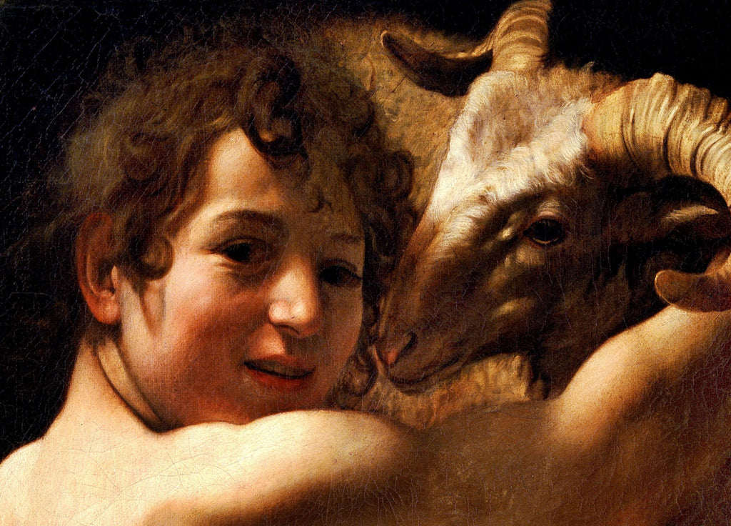 Caravaggio Baroque Fine Art Print, Saint John the Baptist (Youth with a Ram)