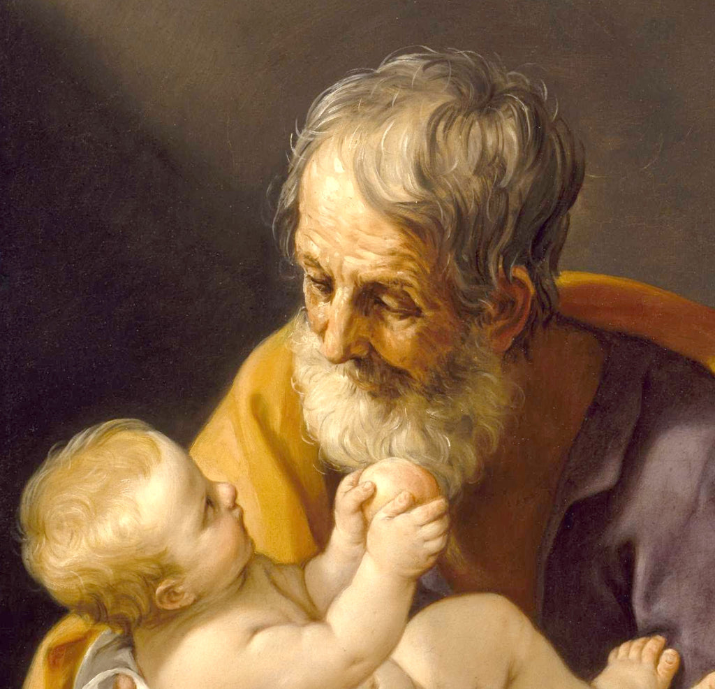 Guido Reni Fine Art Figure Print : Saint Joseph and Christ Child