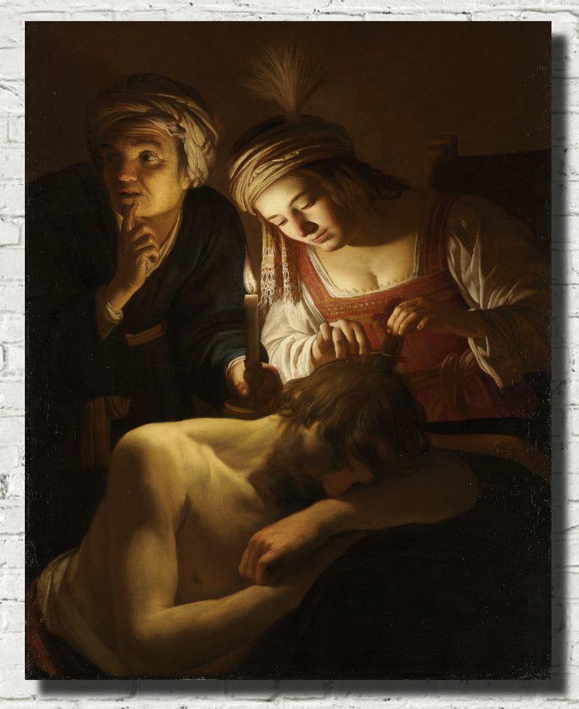 Samson and Delilah, Gerard van Honthorst Fine Art Print