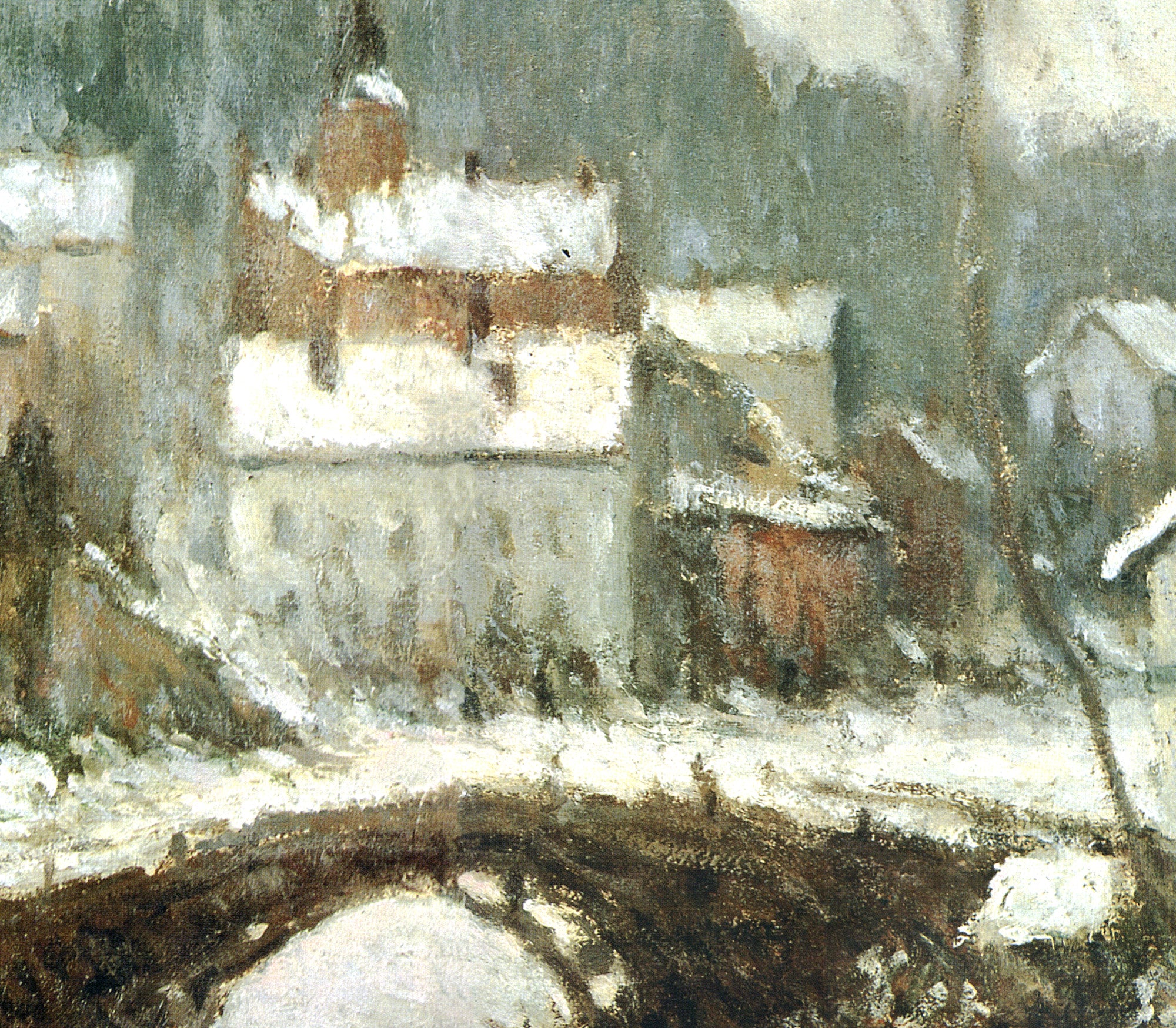 Claude Monet Fine Art Print, Sandvika Village in the Snow