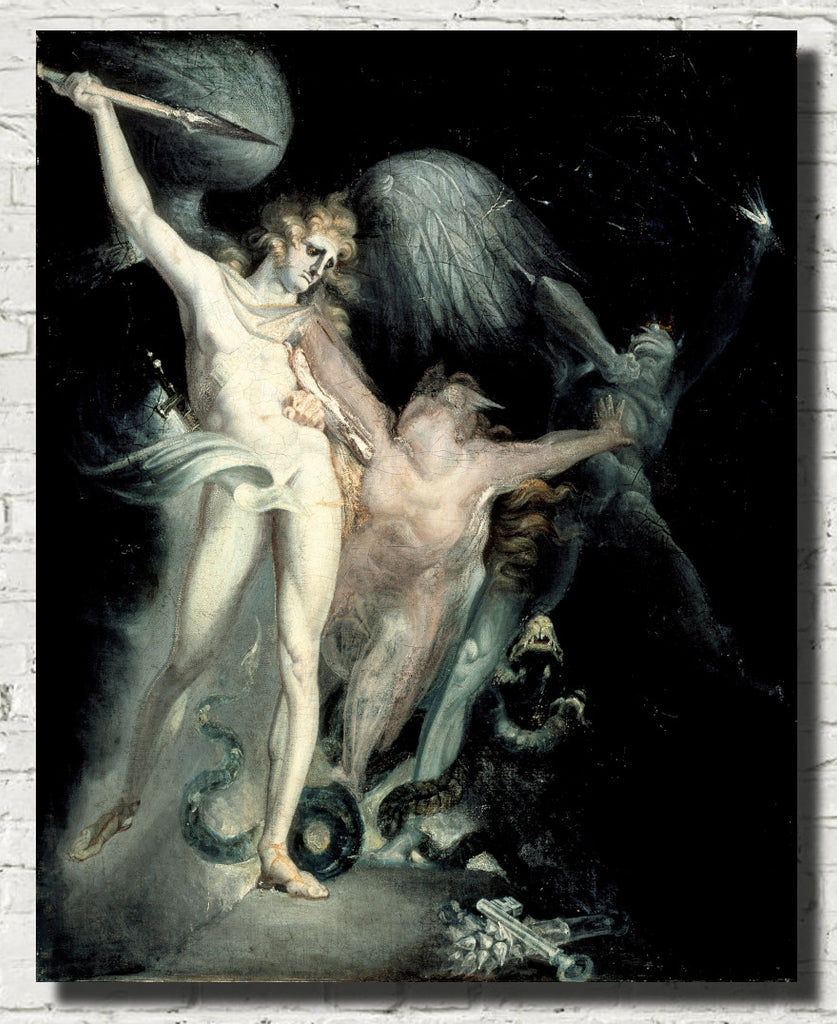 Satan and Death with Sin Intervening, Henry Fuseli Fine Art Print