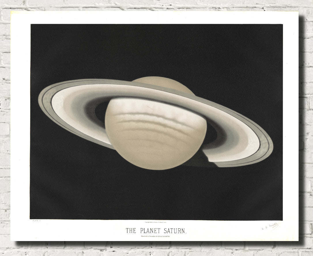 Étienne Léopold Trouvelot Fine Art Print, Saturn