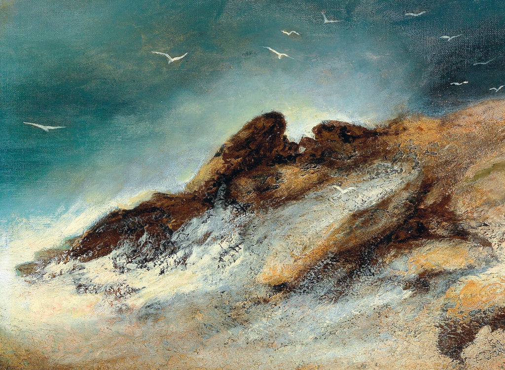Karl Wilhelm Diefenbach Fine Art Print, Seagulls in a stormy bay