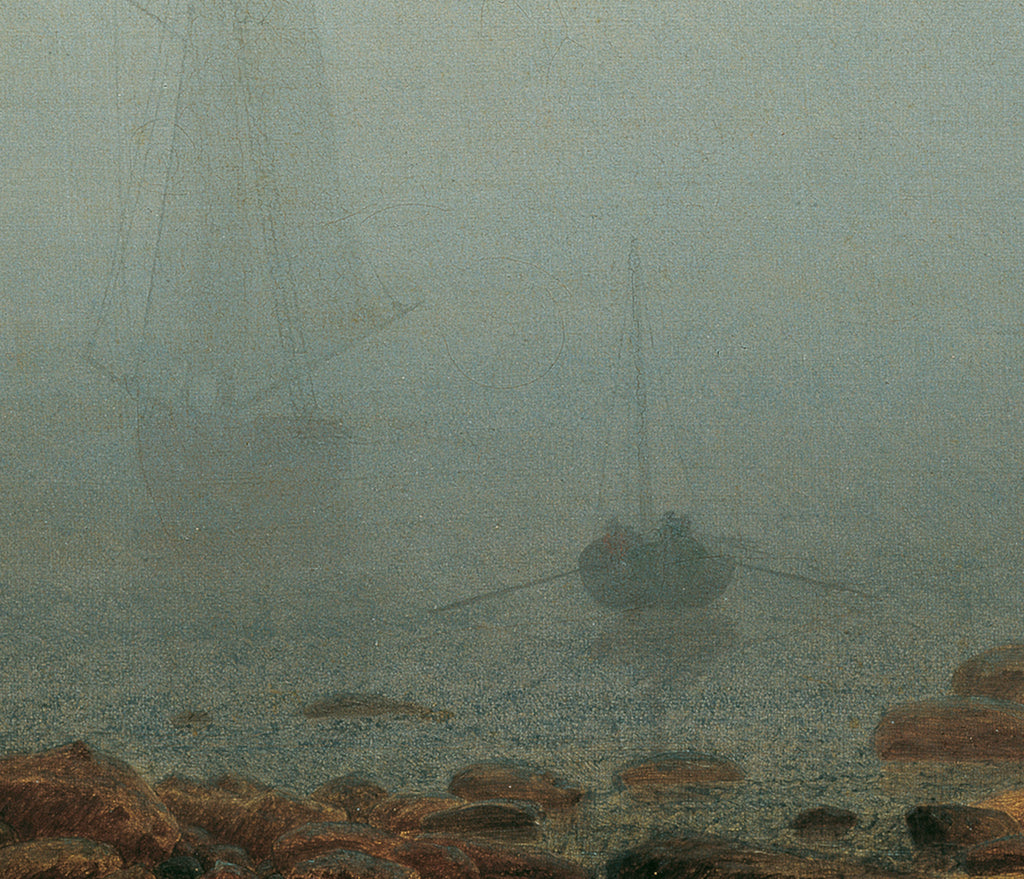 Caspar David Friedrich Fine Art Print, Seashore in the Fog