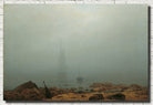 Caspar David Friedrich Fine Art Print, Seashore in the Fog
