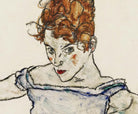 Seated Woman in violet Stockings, Egon Schiele Fine Art Print