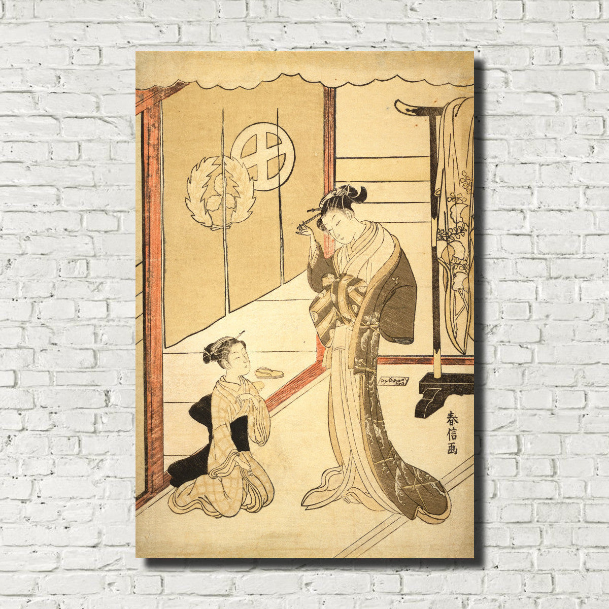 Suzuki Harunobu, Japanese Art Print : Courtesan