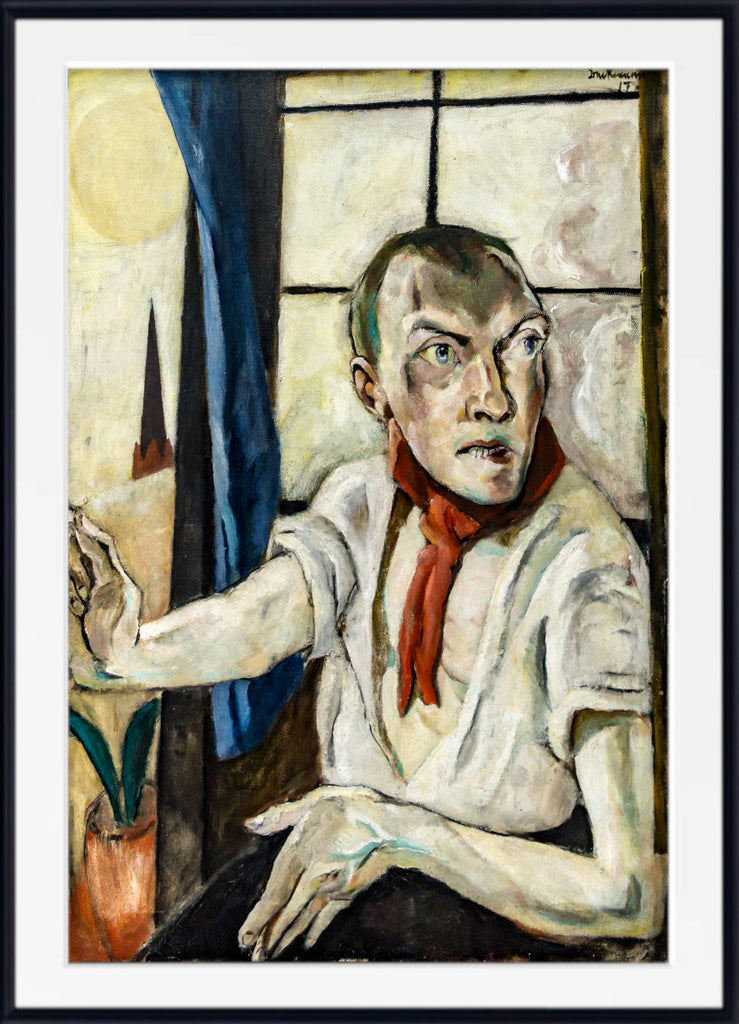 Max Beckmann, Self-Portrait with a Red Scarf (1917) - New Objectivity