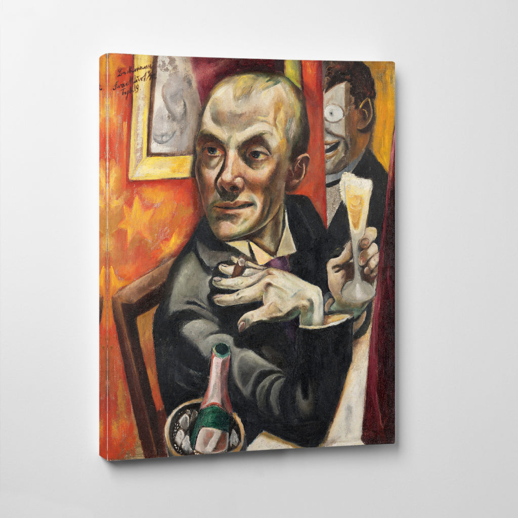 Max Beckmann, Self-Portrait with Champagne Glass (1919) - New Objectivity