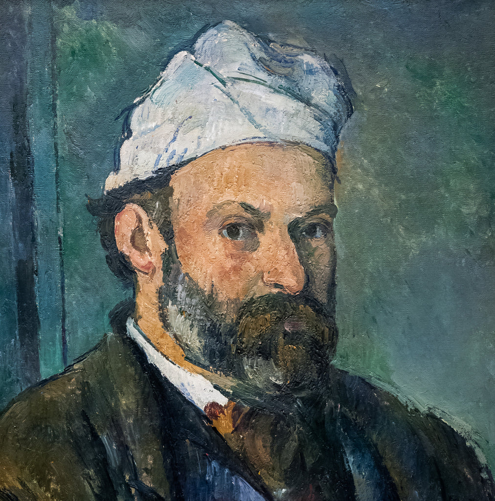 Paul Cézanne Post-Impressionist Fine Art Print, Self-portrait with a white turban