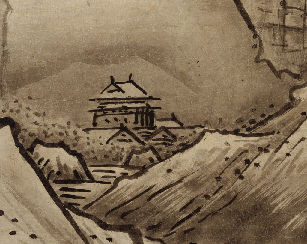 Sesshū Tōyō Fine Art Print, Japanese Splashed Ink Landscape