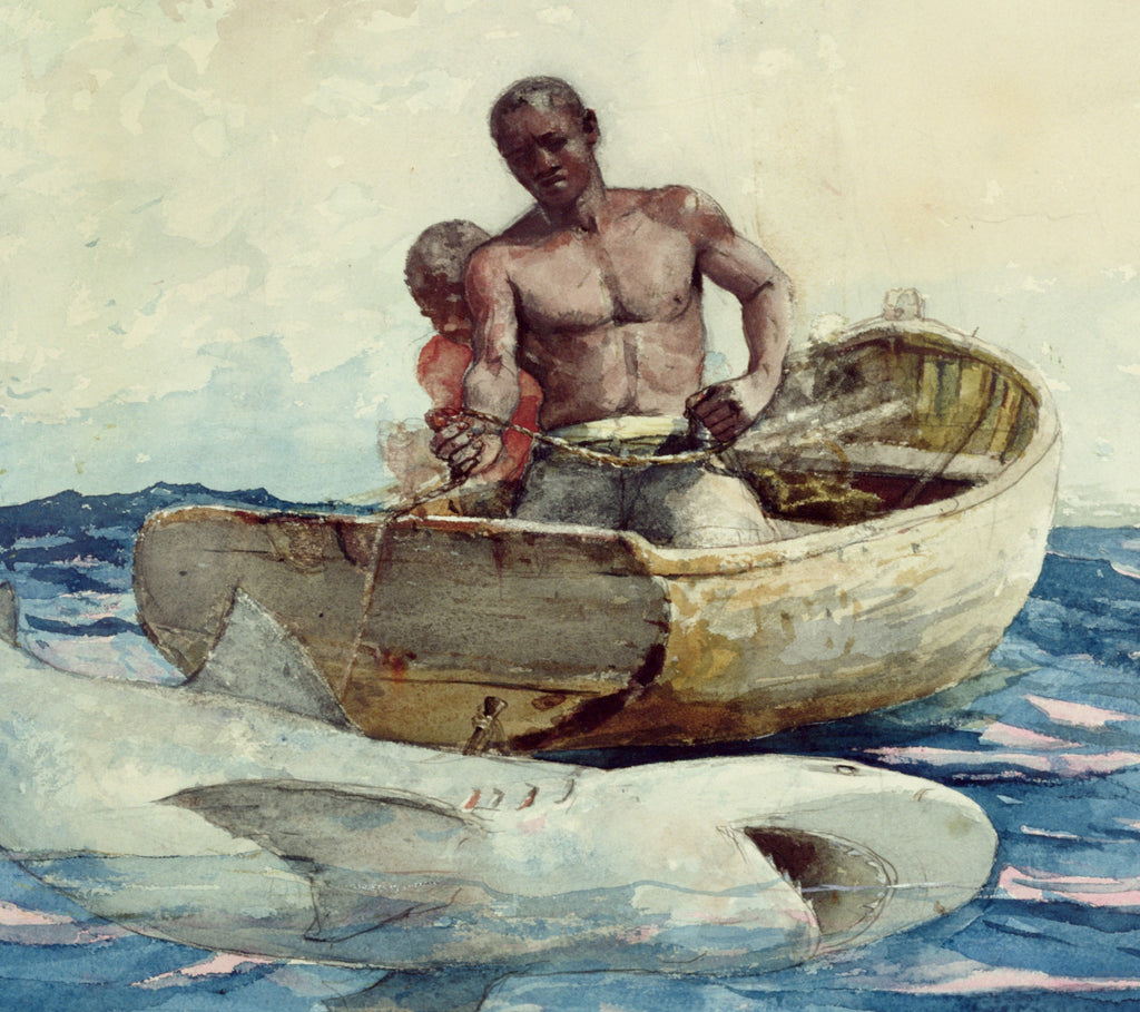 Winslow Homer Fine Art Print :  Shark Fishing