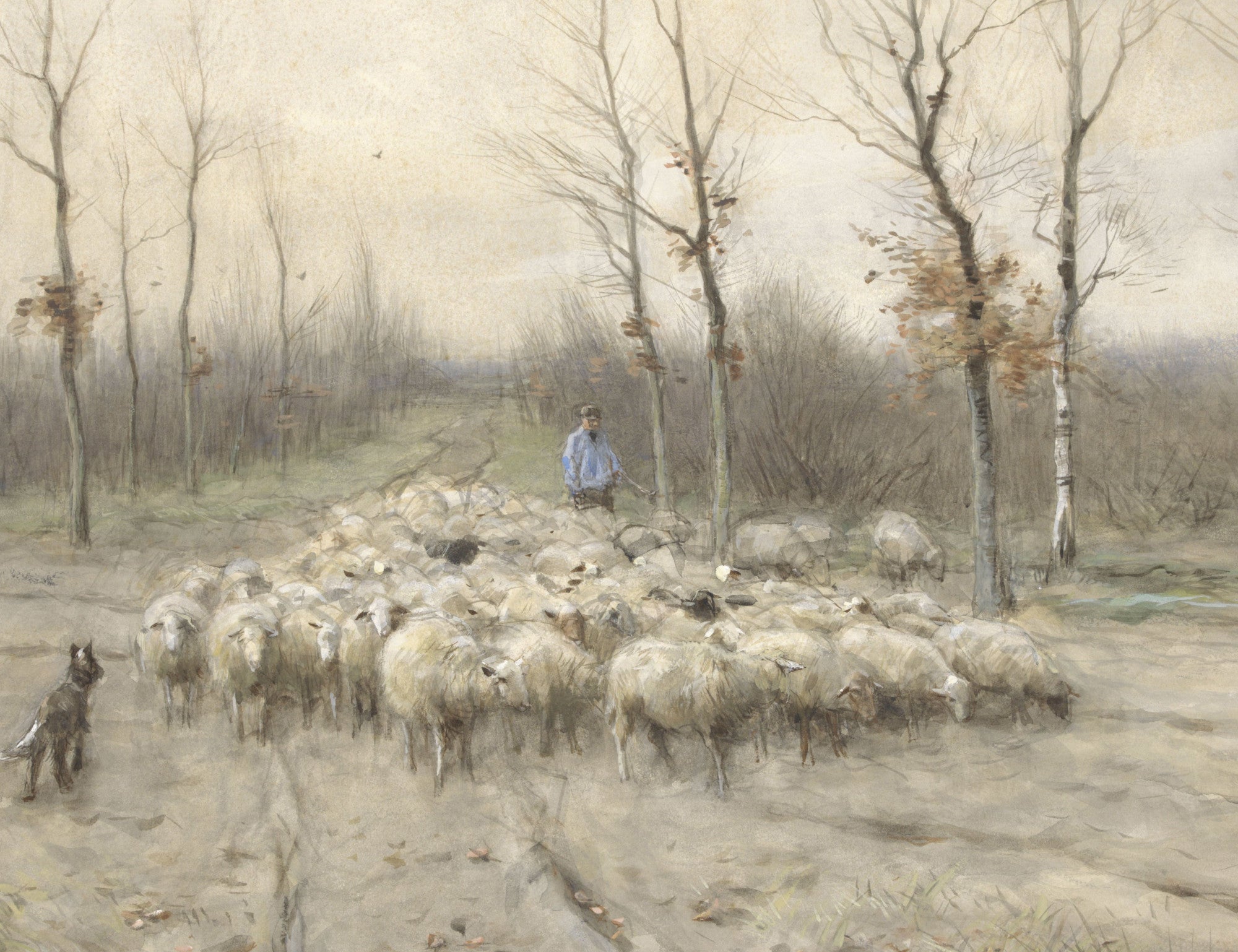 Sheep herd on the heath near Laren, Anton Mauve Fine Art Print