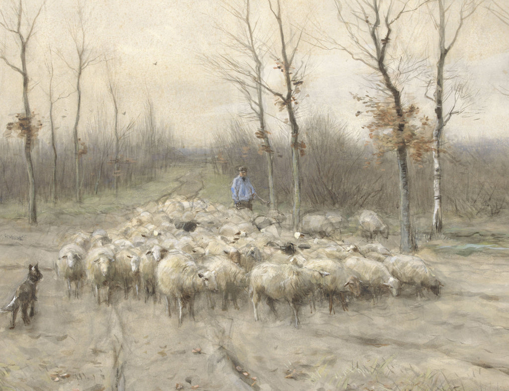 Sheep herd on the heath near Laren, Anton Mauve Fine Art Print