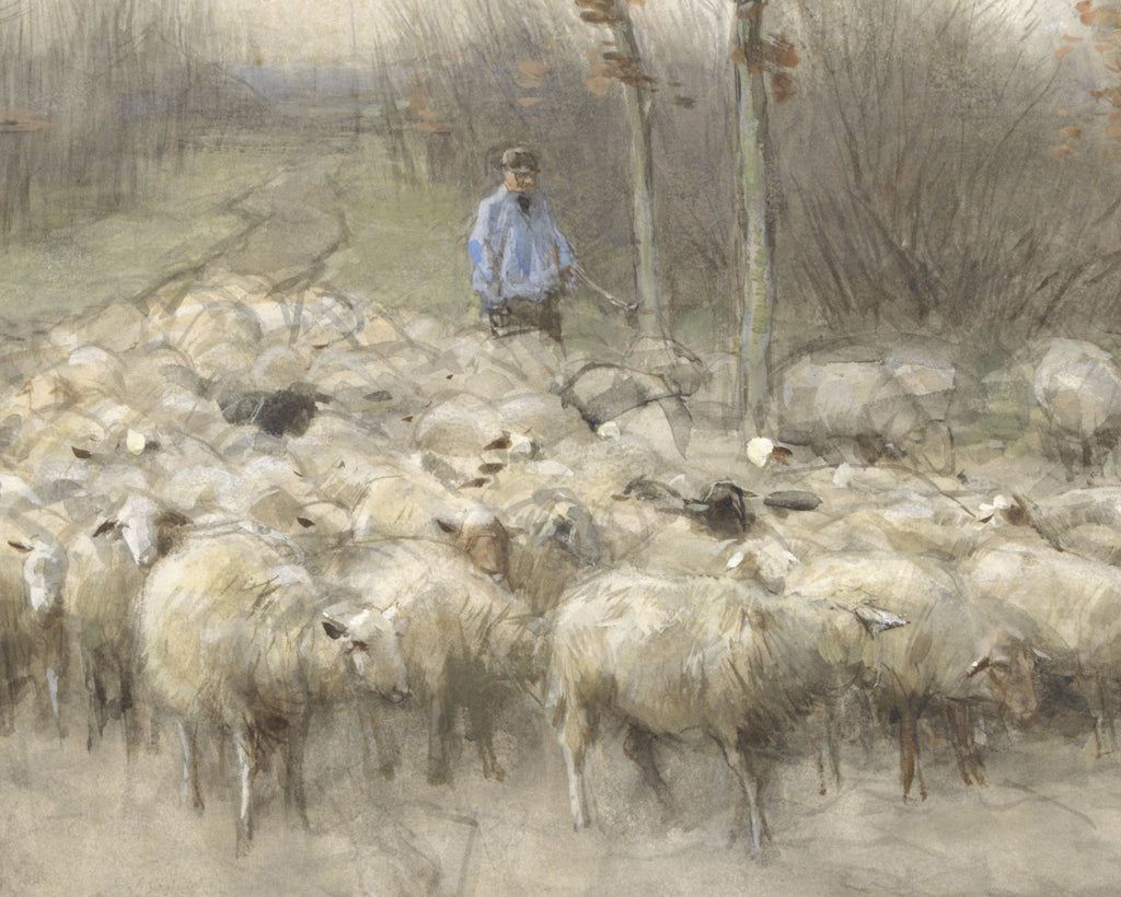 Sheep herd on the heath near Laren, Anton Mauve Fine Art Print