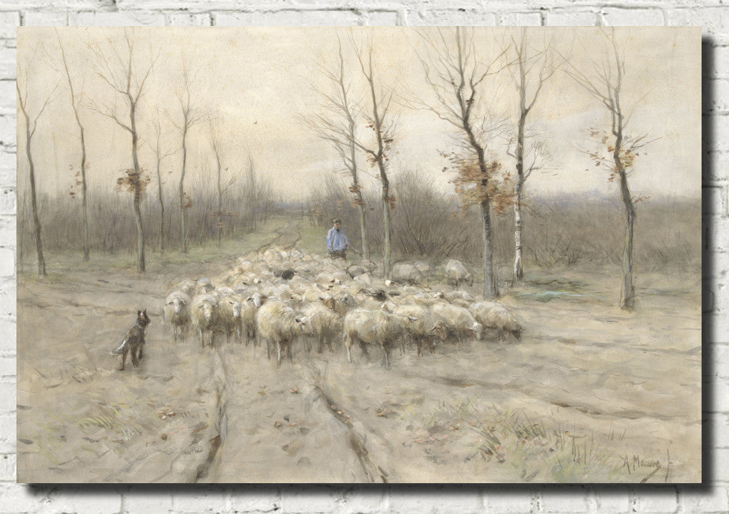 Sheep herd on the heath near Laren, Anton Mauve Fine Art Print