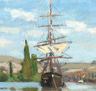 Claude Monet Fine Art Print, Ships Riding on the Seine at Rouen