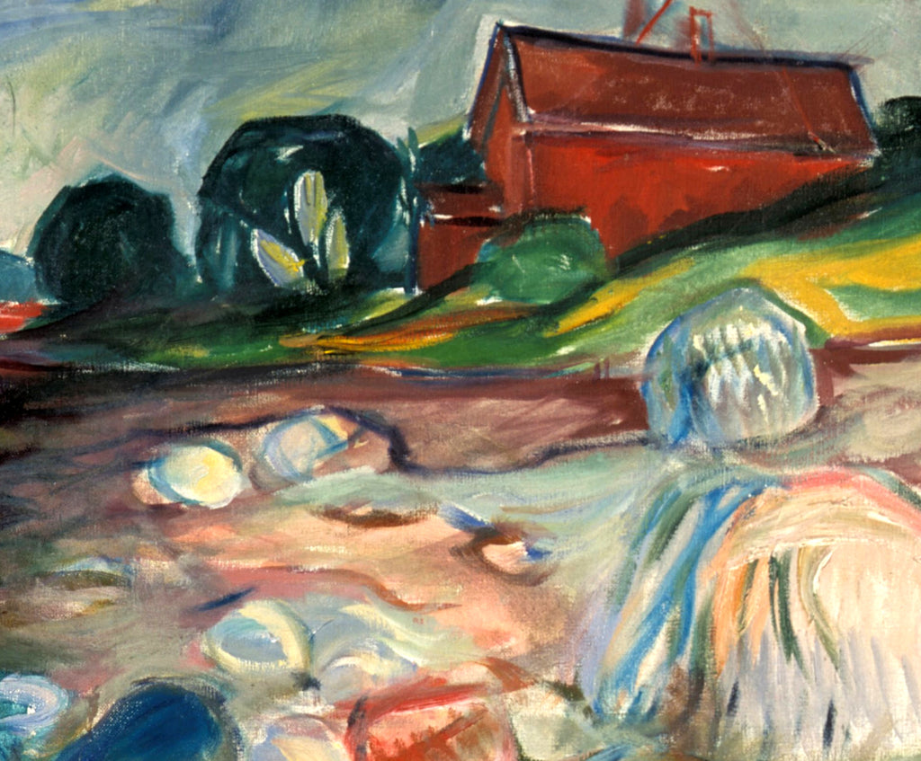 Edvard Munch Fine Art Print, Shore with Red House