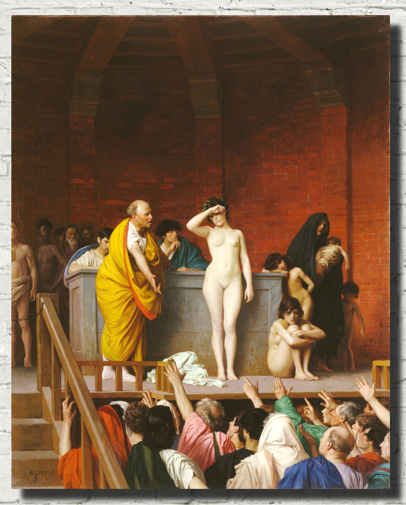 Jean-Léon Gérôme Fine Art Print : Slave Market in Ancient Rome