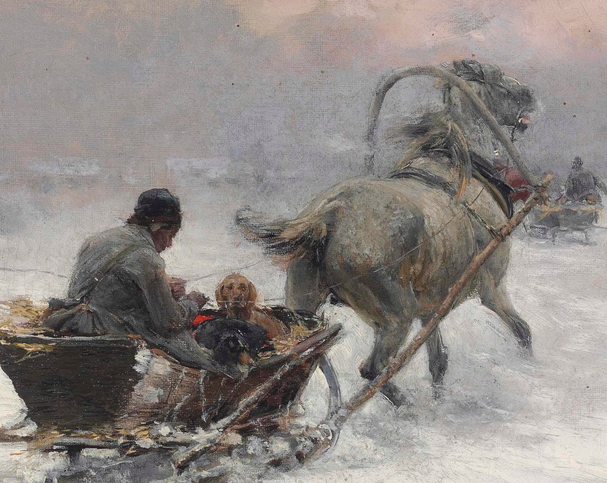 Alfred Kowalski Fine Art Print, Sleigh Ride