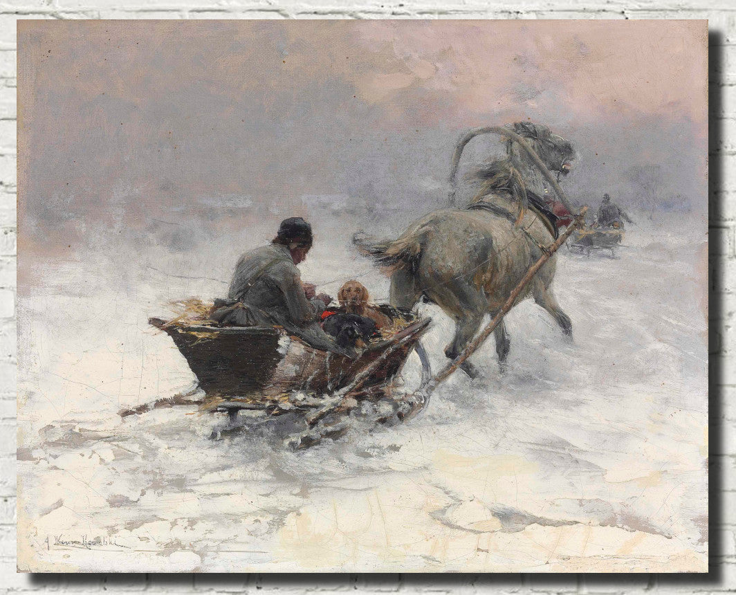 Alfred Kowalski Fine Art Print, Sleigh Ride