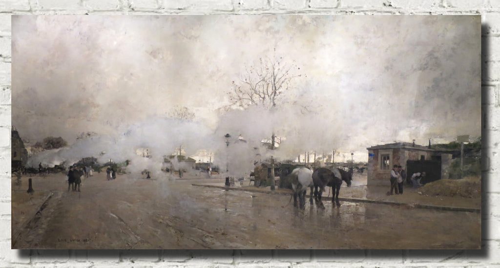 Luigi Loir Fine Art Print, Smoke on the Paris Circuit Line