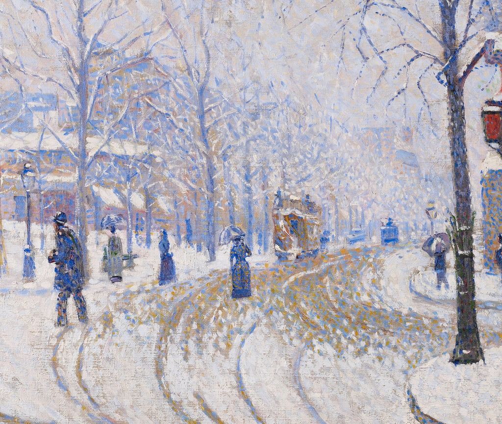 Paul Signac Fine Art Print, Snow, Boulevard de Clichy, Paris