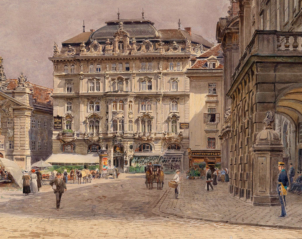 Sunny Day, Farmers Market, Vienna, Ernst Graner Fine Art Print