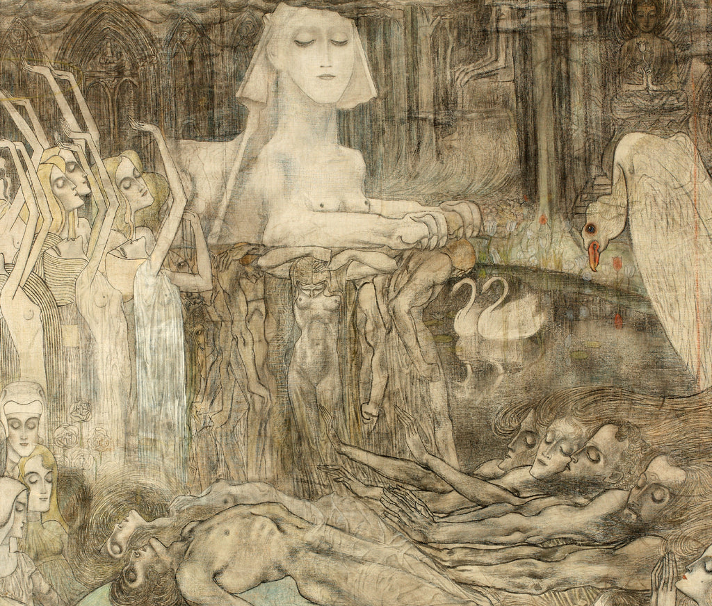 Jan Toorop Fine Art Print, Souls around the Sphinx
