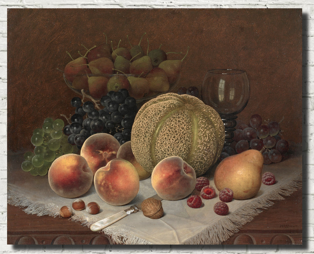Still Life with Cantaloupe, William Mason Brown Fine Art Print
