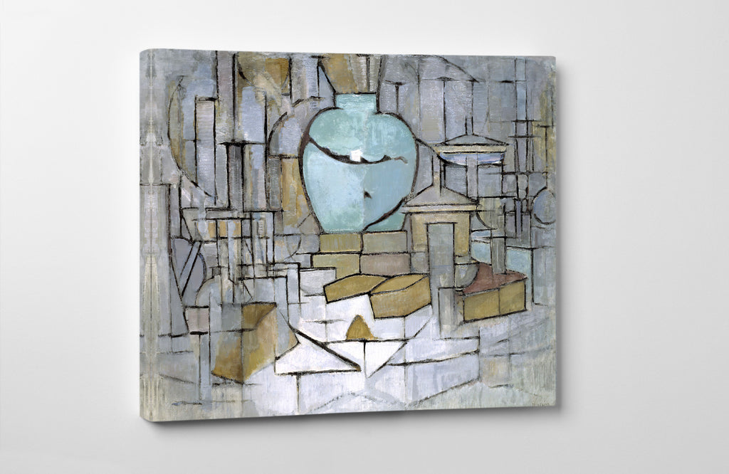 Piet Mondrian, Still Life with Gingerpot II, Framed Canvas Reproduction