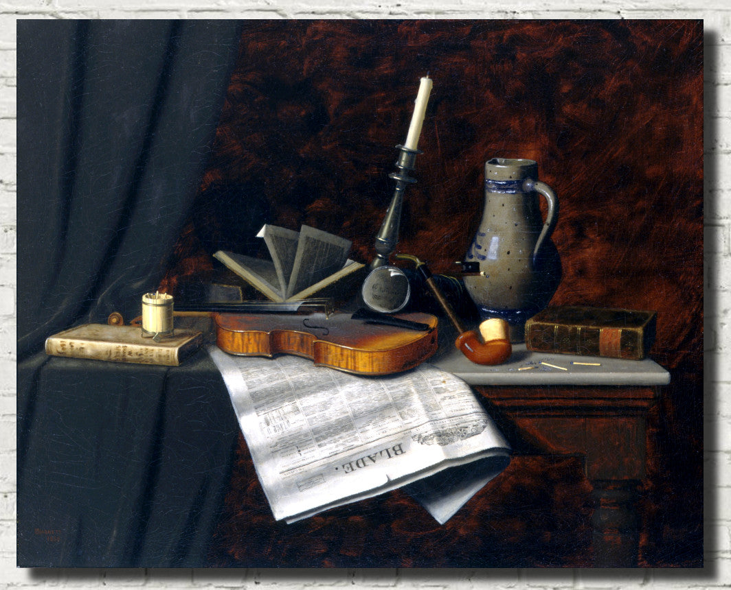 William Michael Harnett Fine Art Print, Still Life with the Toledo Blade