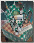 Juan Gris Crystal Cubism Fine Art Print, Still life with checkered tablecloth