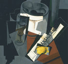 Juan Gris Crystal Cubism Fine Art Print, Still life with newspaper