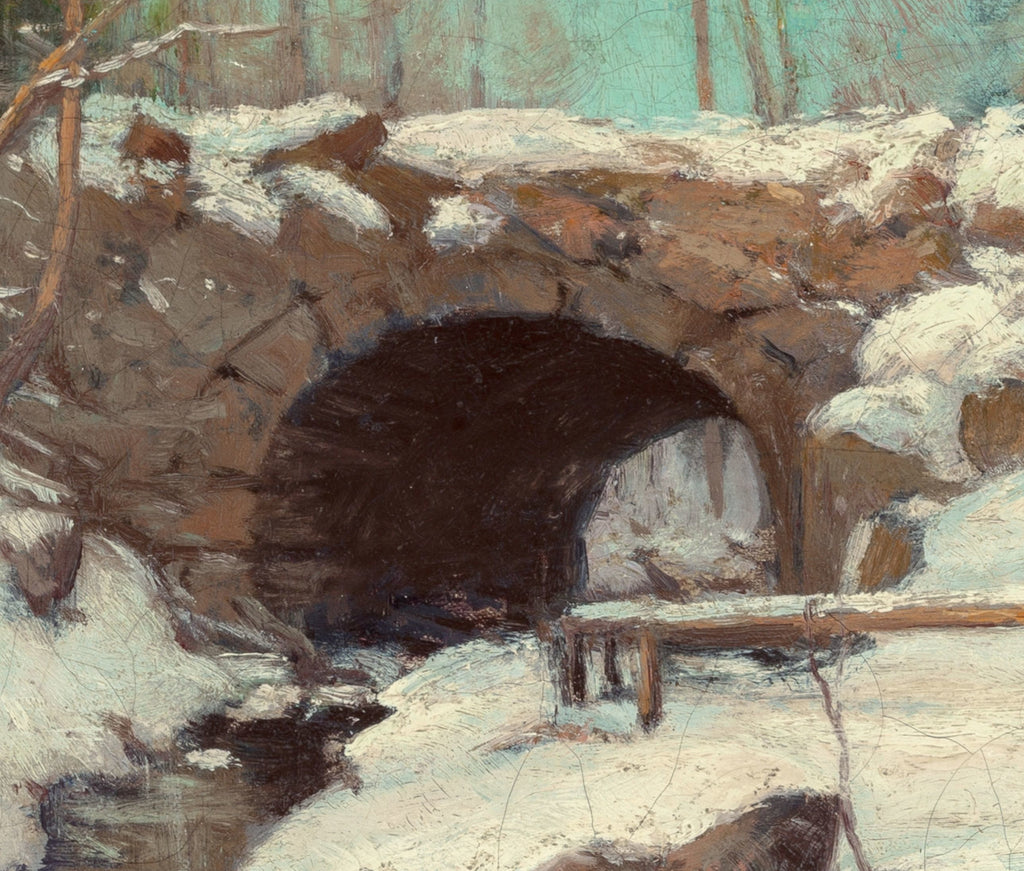 Julian Onderdonk Fine Art Print, Stone Bridge in Winter, Central Park