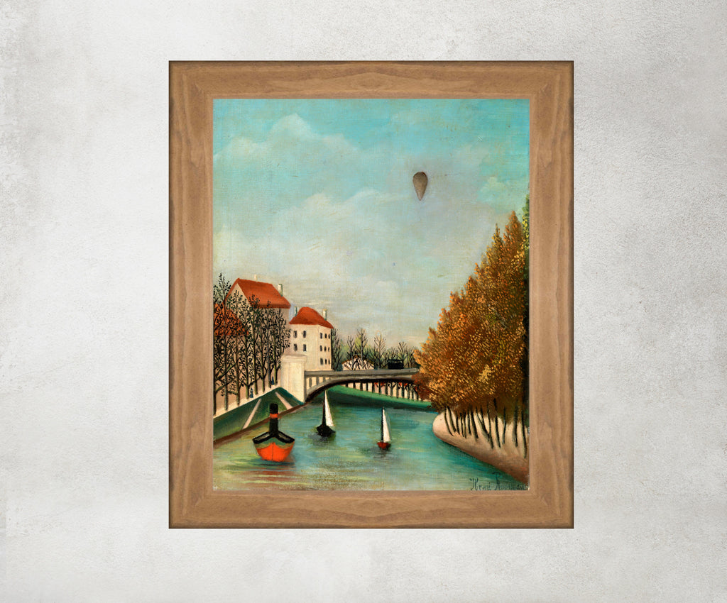 Henri Rousseau Framed Art Print, Study for View of the Pont de Sèvres