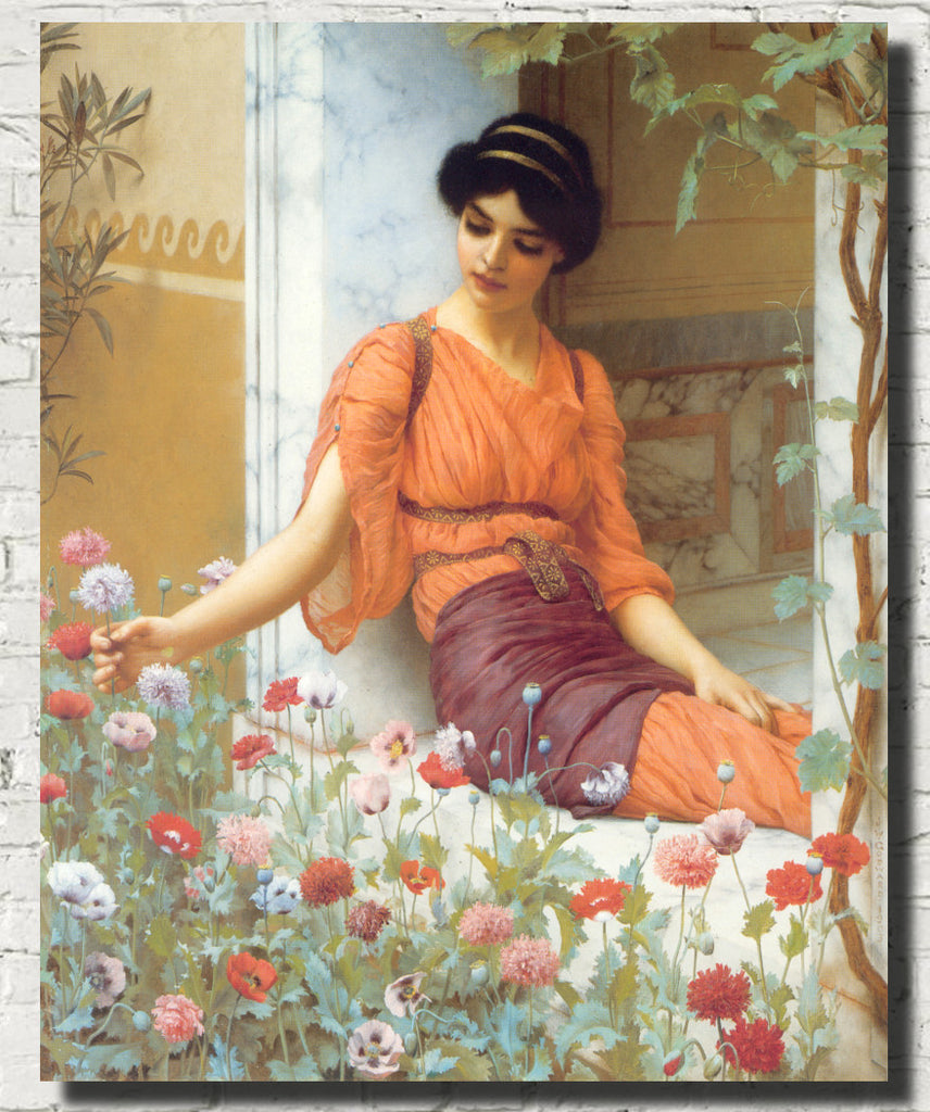 John William Godward Fine Art Print : Summer Flowers