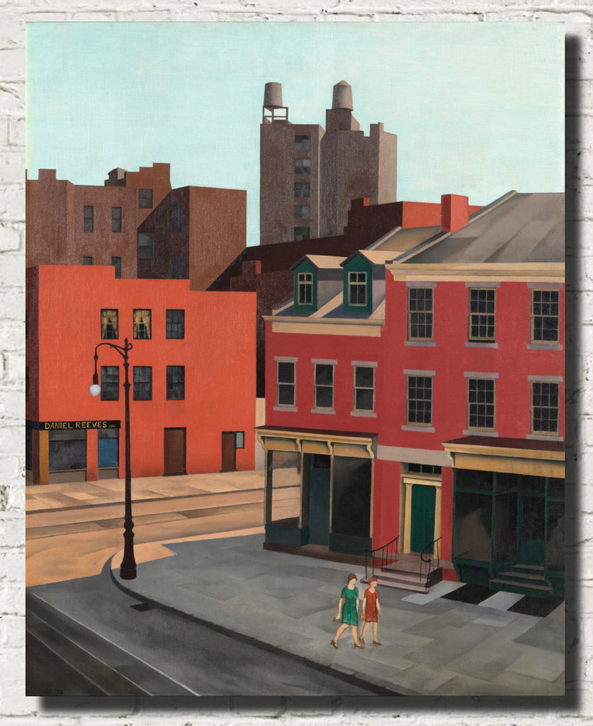 George Ault Fine Art Print, Sunday Afternoon Greenwich Avenue