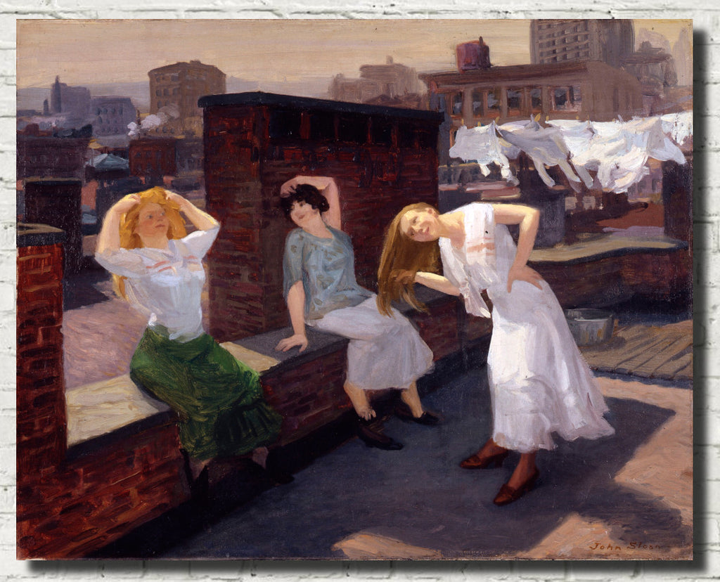 Sunday, Women Drying Their Hair, John Sloan Fine Art Print